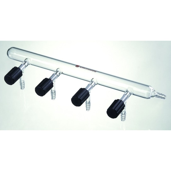 Synthware VACUUM MANIFOLD, HIGH VACUUM VALVES, 3 PORT, 0-4mm, 325mm. M202403 - main